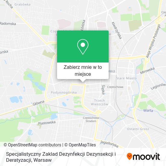 Mapa Specjalistyczny Zaklad Dezynfekcji Dezynsekcji i Deratyzacji