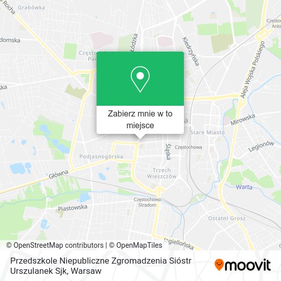 Mapa Przedszkole Niepubliczne Zgromadzenia Sióstr Urszulanek Sjk