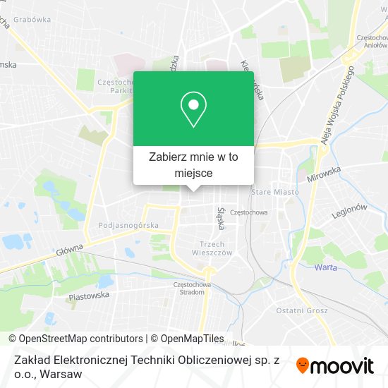 Mapa Zakład Elektronicznej Techniki Obliczeniowej sp. z o.o.