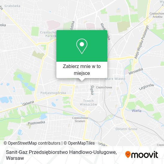 Mapa Sanit-Gaz Przedsiębiorstwo Handlowo-Usługowe