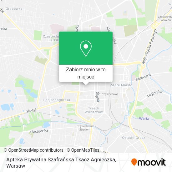 Mapa Apteka Prywatna Szafrańska Tkacz Agnieszka