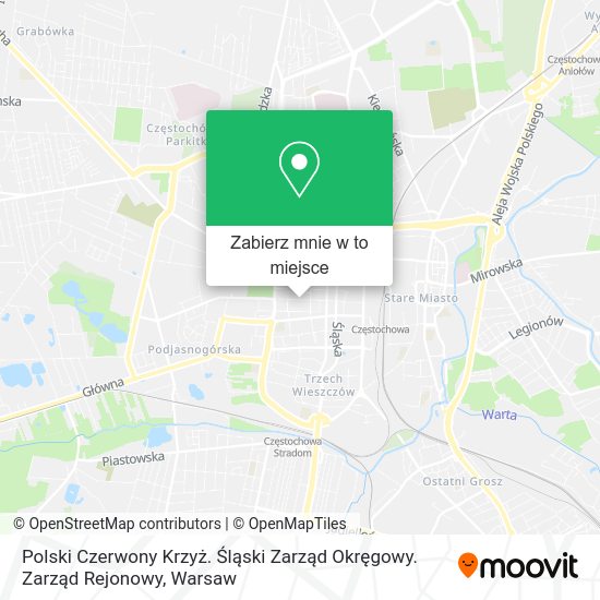 Mapa Polski Czerwony Krzyż. Śląski Zarząd Okręgowy. Zarząd Rejonowy