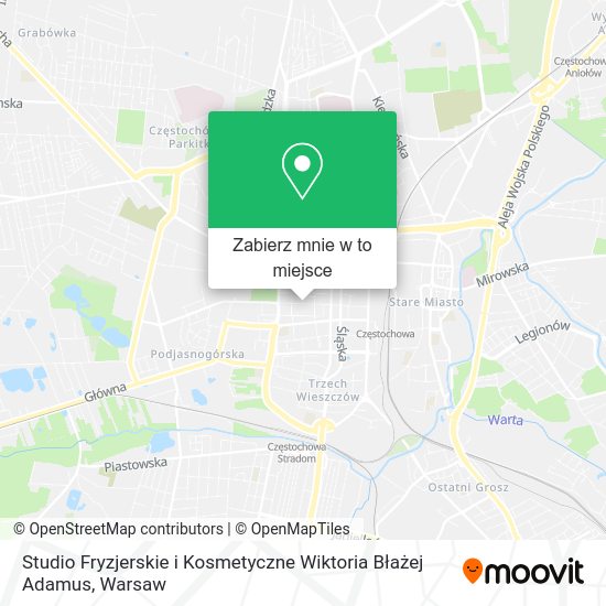 Mapa Studio Fryzjerskie i Kosmetyczne Wiktoria Błażej Adamus