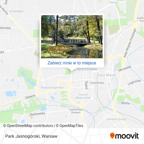 Mapa Park Jasnogórski