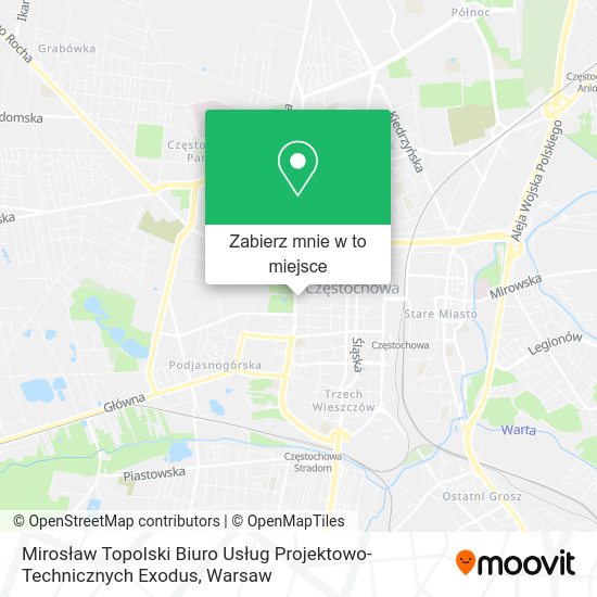 Mapa Mirosław Topolski Biuro Usług Projektowo-Technicznych Exodus