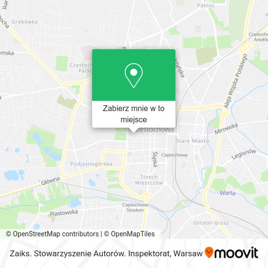 Mapa Zaiks. Stowarzyszenie Autorów. Inspektorat