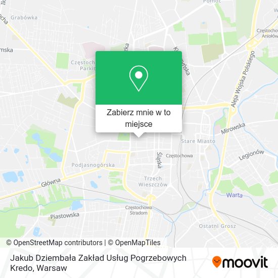 Mapa Jakub Dziembała Zakład Usług Pogrzebowych Kredo