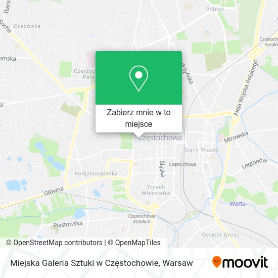 Mapa Miejska Galeria Sztuki w Częstochowie