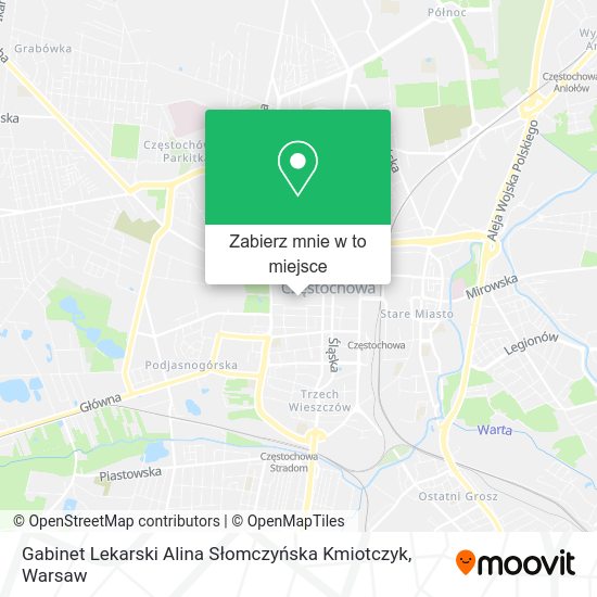 Mapa Gabinet Lekarski Alina Słomczyńska Kmiotczyk