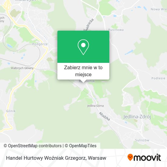 Mapa Handel Hurtowy Woźniak Grzegorz