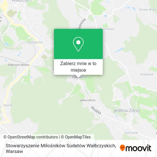 Mapa Stowarzyszenie Miłośników Sudetów Wałbrzyskich