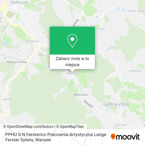 Mapa PPHU S N Fersterico Pracownia Artystyczna Lange Ferster Sylwia