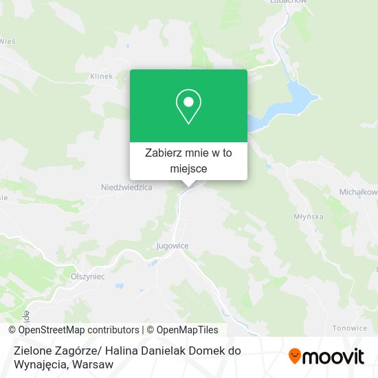 Mapa Zielone Zagórze/ Halina Danielak Domek do Wynajęcia