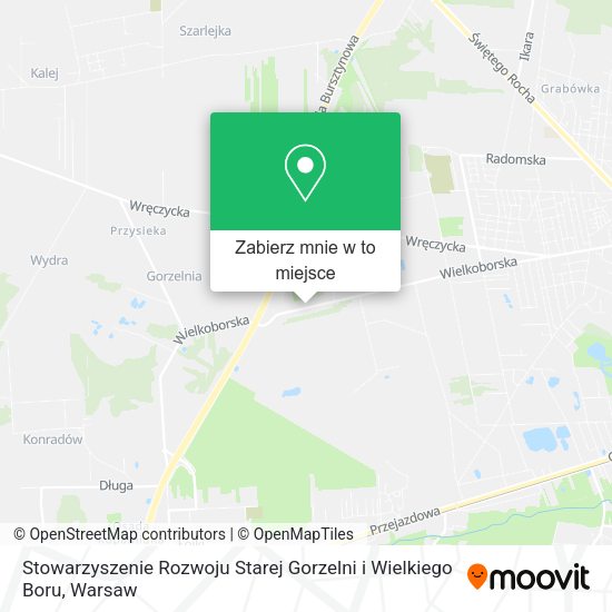 Mapa Stowarzyszenie Rozwoju Starej Gorzelni i Wielkiego Boru