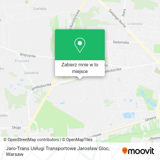 Mapa Jaro-Trans Usługi Transportowe Jarosław Gloc