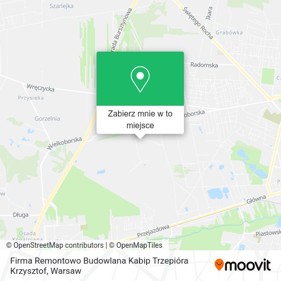 Mapa Firma Remontowo Budowlana Kabip Trzepióra Krzysztof