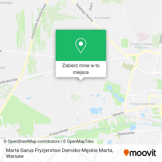 Mapa Marta Garus Fryzjerstwo Damsko-Męskie Marta