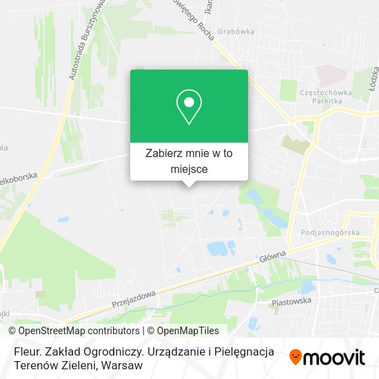 Mapa Fleur. Zakład Ogrodniczy. Urządzanie i Pielęgnacja Terenów Zieleni