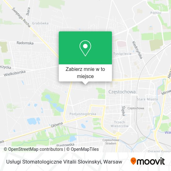 Mapa Usługi Stomatologiczne Vitalii Slovinskyi