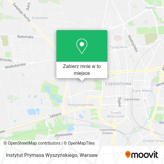 Mapa Instytut Prymasa Wyszyńskiego