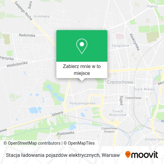 Mapa Stacja ładowania pojazdów elektrycznych