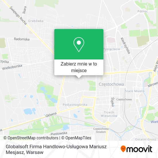 Mapa Globalsoft Firma Handlowo-Usługowa Mariusz Mesjasz