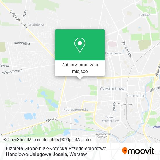 Mapa Elżbieta Grobelniak-Kotecka Przedsiębiorstwo Handlowo-Usługowe Joasia