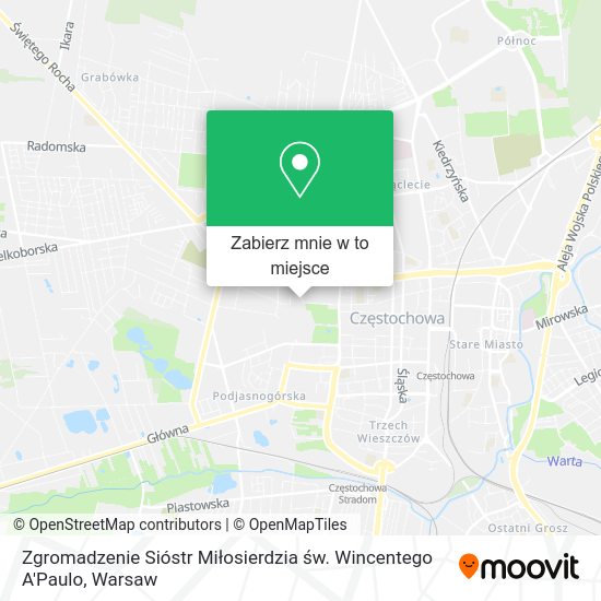 Mapa Zgromadzenie Sióstr Miłosierdzia św. Wincentego A'Paulo