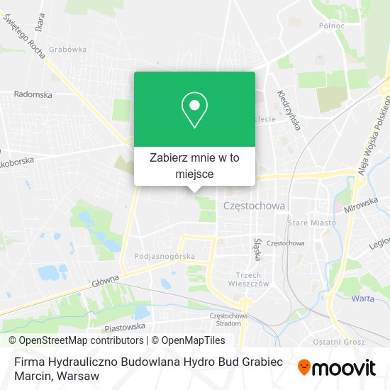 Mapa Firma Hydrauliczno Budowlana Hydro Bud Grabiec Marcin