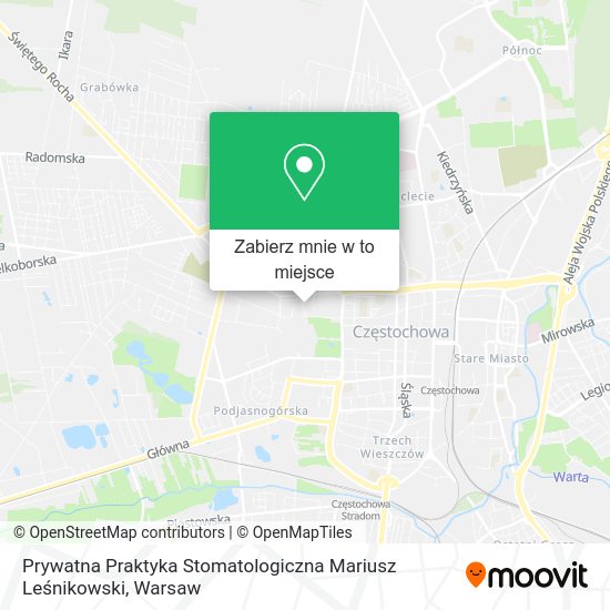 Mapa Prywatna Praktyka Stomatologiczna Mariusz Leśnikowski