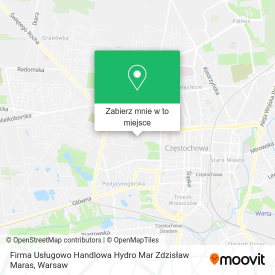 Mapa Firma Usługowo Handlowa Hydro Mar Zdzisław Maras