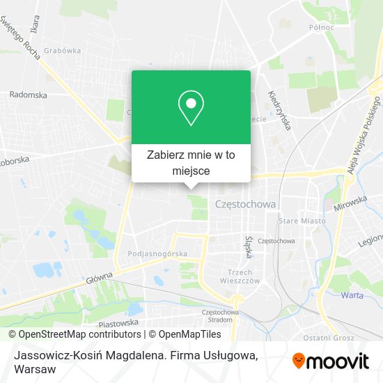 Mapa Jassowicz-Kosiń Magdalena. Firma Usługowa