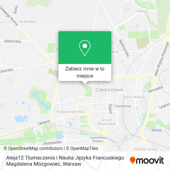 Mapa Aleja12 Tłumaczenia i Nauka Języka Francuskiego Magdalena Mózgowiec