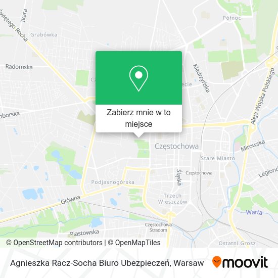 Mapa Agnieszka Racz-Socha Biuro Ubezpieczeń