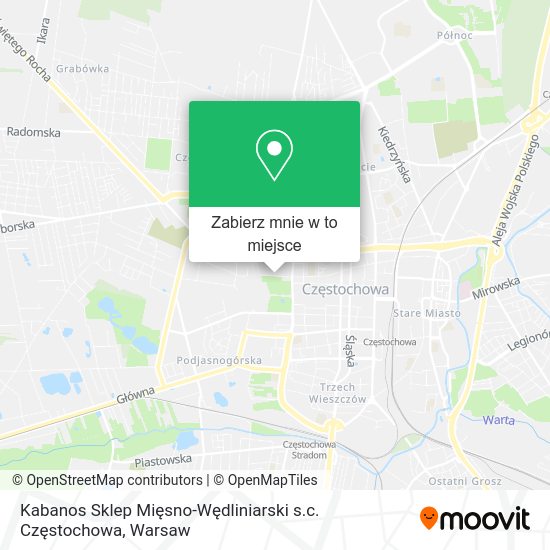 Mapa Kabanos Sklep Mięsno-Wędliniarski s.c. Częstochowa