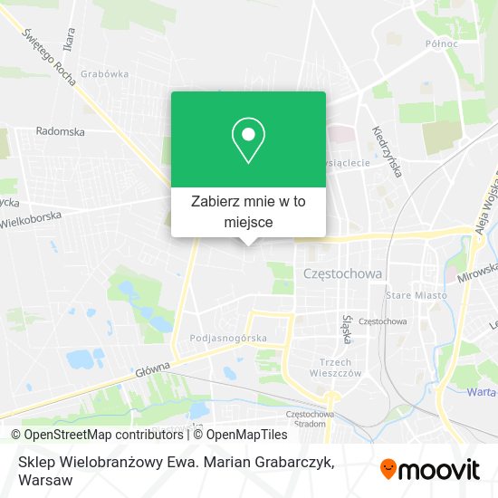 Mapa Sklep Wielobranżowy Ewa. Marian Grabarczyk