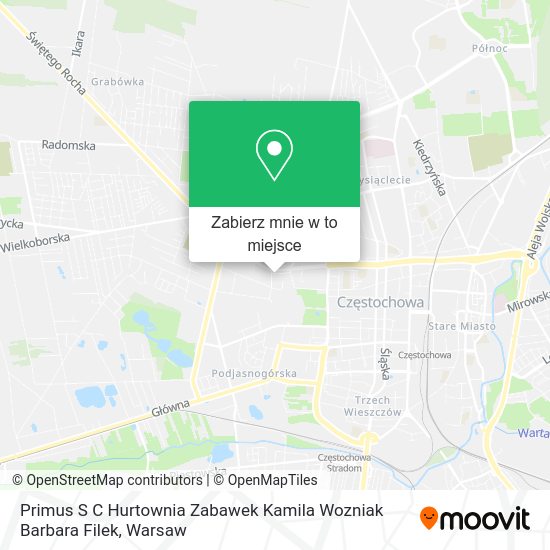 Mapa Primus S C Hurtownia Zabawek Kamila Wozniak Barbara Filek