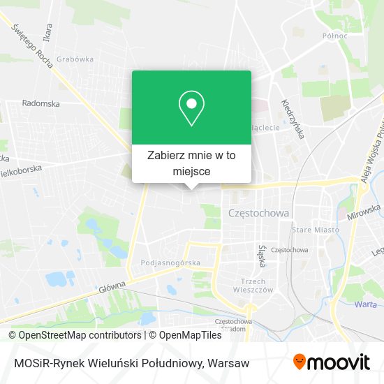 Mapa MOSiR-Rynek Wieluński Południowy