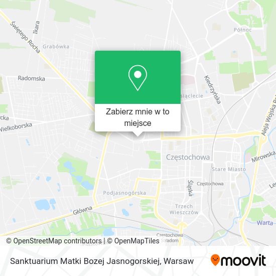 Mapa Sanktuarium Matki Bozej Jasnogorskiej