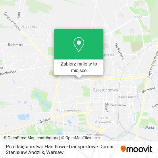 Mapa Przedsiębiorstwo Handlowo-Transportowe Domar. Stanisław Andzlik