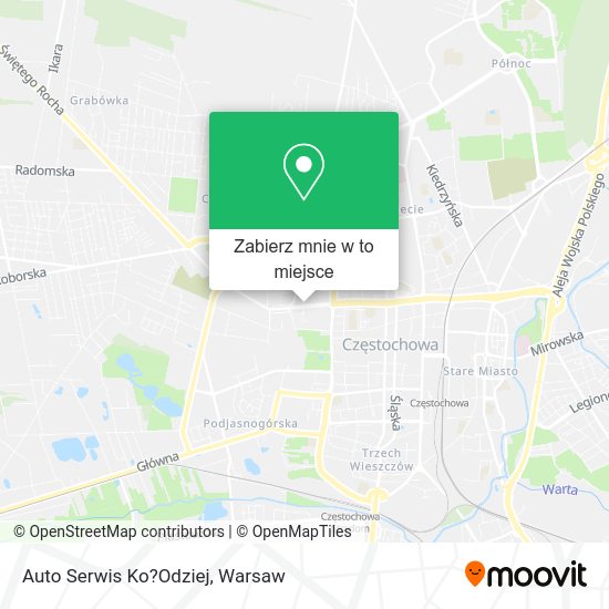 Mapa Auto Serwis Ko?Odziej