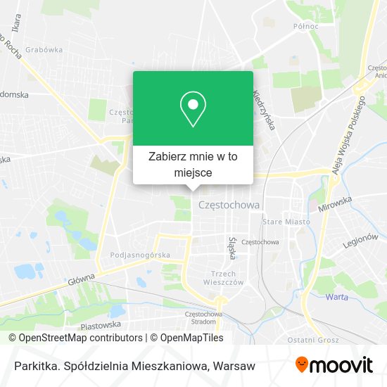 Mapa Parkitka. Spółdzielnia Mieszkaniowa