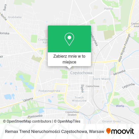 Mapa Remax Trend Nieruchomości Częstochowa