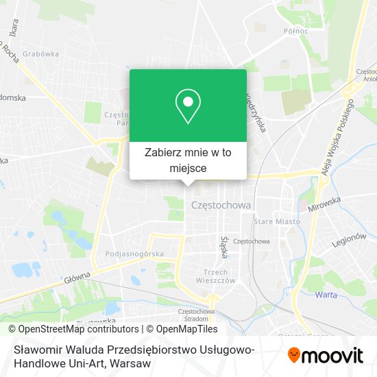 Mapa Sławomir Waluda Przedsiębiorstwo Usługowo-Handlowe Uni-Art