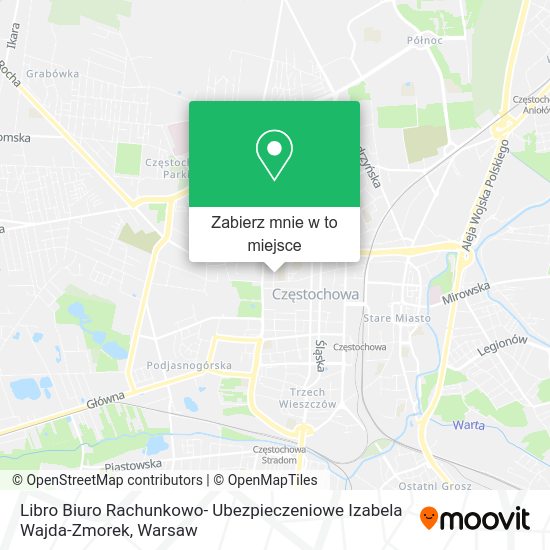 Mapa Libro Biuro Rachunkowo- Ubezpieczeniowe Izabela Wajda-Zmorek