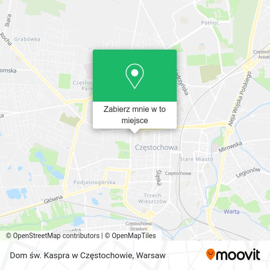 Mapa Dom św. Kaspra w Częstochowie