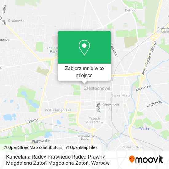 Mapa Kancelaria Radcy Prawnego Radca Prawny Magdalena Zatoń Magdalena Zatoń