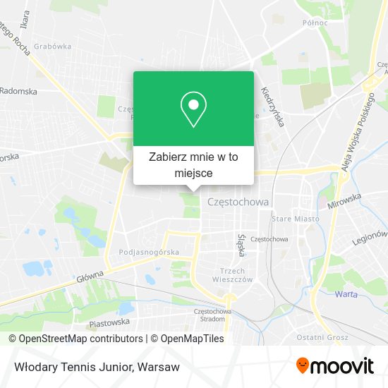 Mapa Włodary Tennis Junior