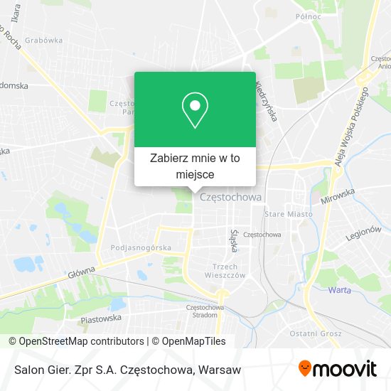 Mapa Salon Gier. Zpr S.A. Częstochowa