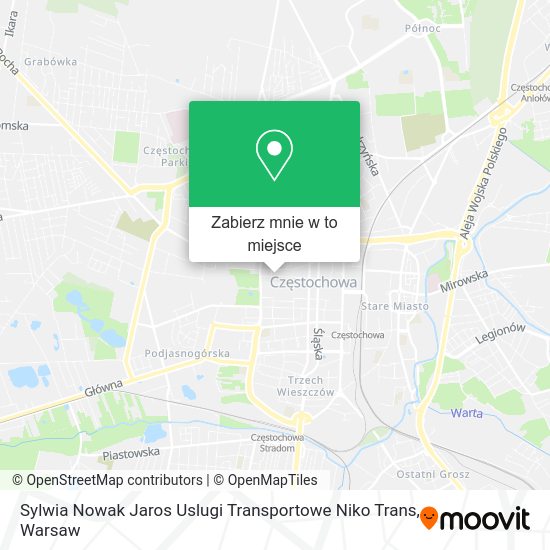 Mapa Sylwia Nowak Jaros Uslugi Transportowe Niko Trans